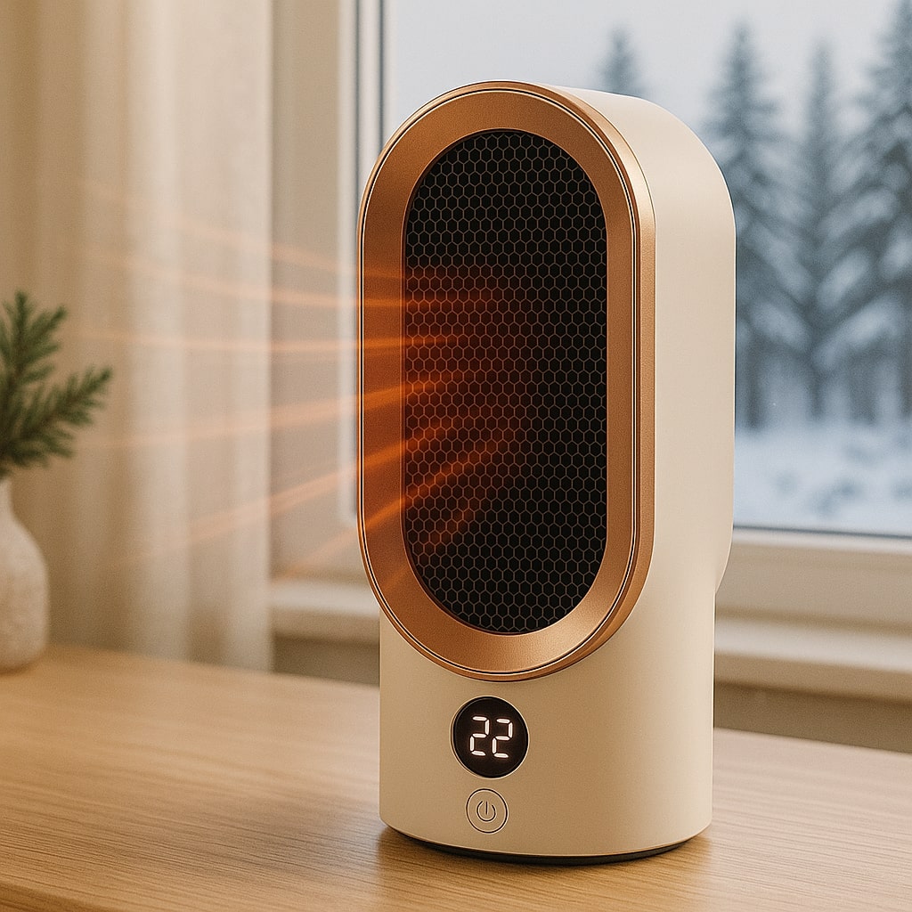Space Heater - Electric Tower Heater with PTC Heating, Portable & Quiet for Home