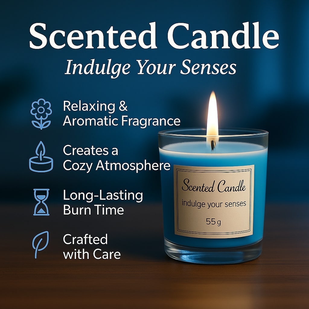 Scented Soy Candle - Aromatherapy Relaxing Candle, 55g