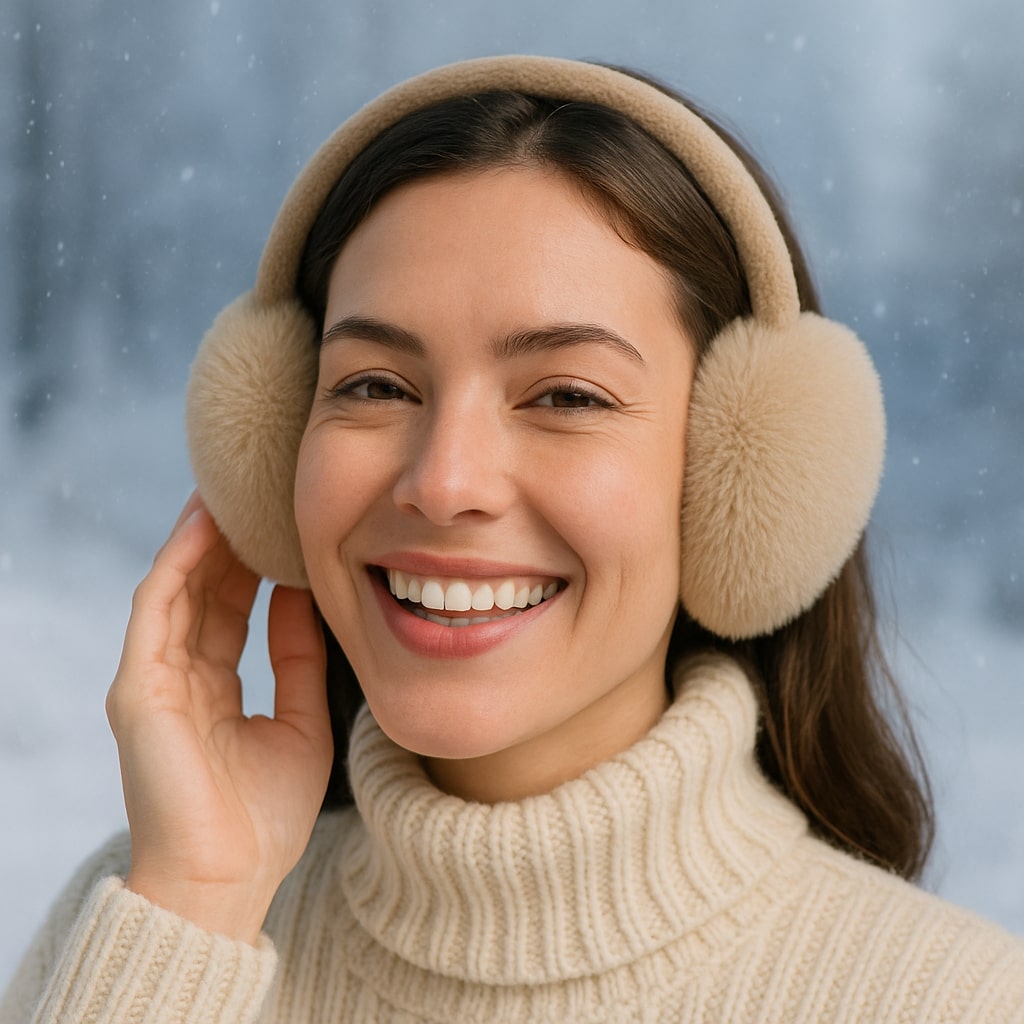Faux Fur Winter Ear Muffs - Warm, Foldable and Comfortable Ear Warmers