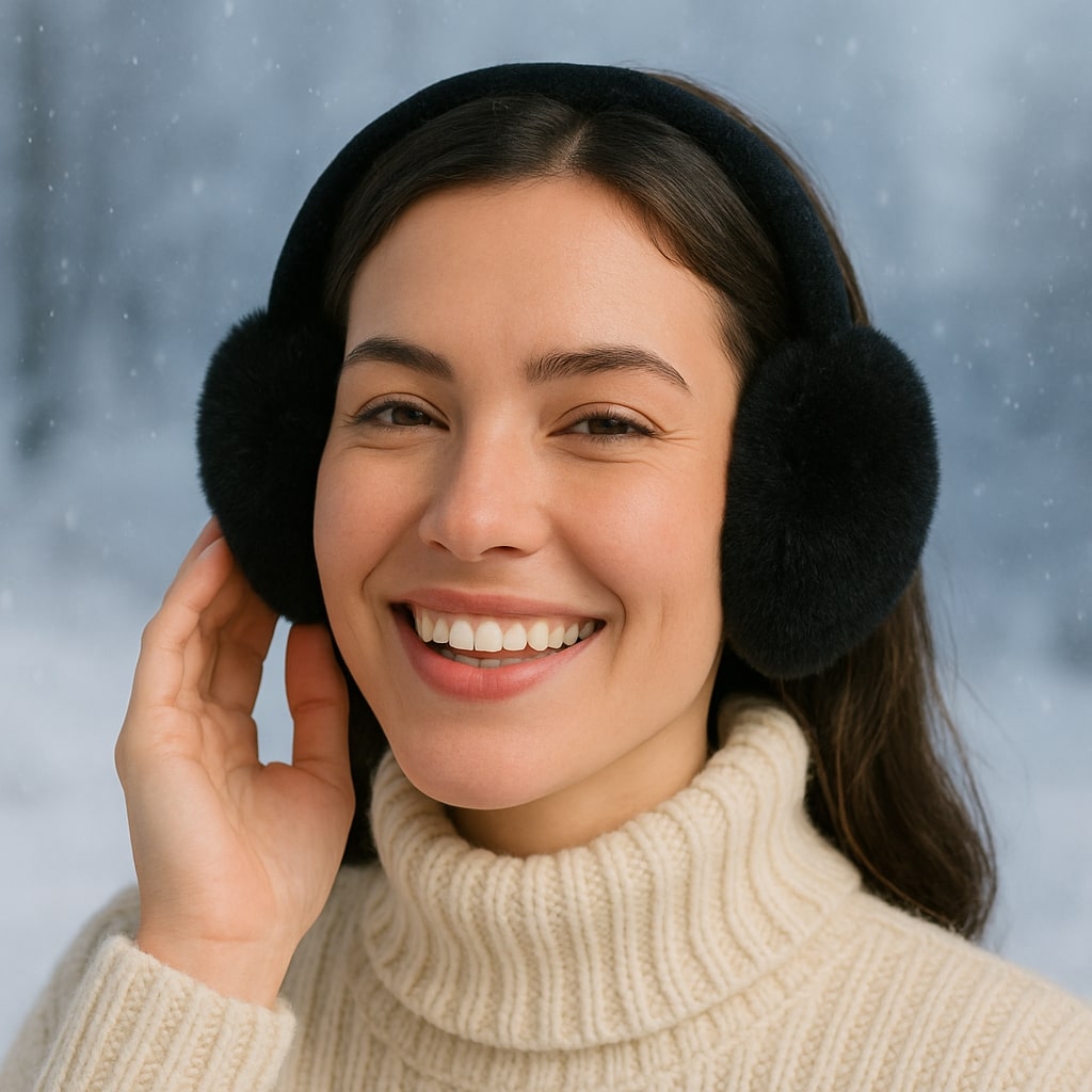 Faux Fur Winter Ear Muffs - Warm, Foldable and Comfortable Ear Warmers