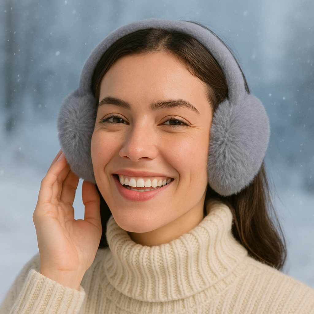 Faux Fur Winter Ear Muffs - Warm, Foldable and Comfortable Ear Warmers
