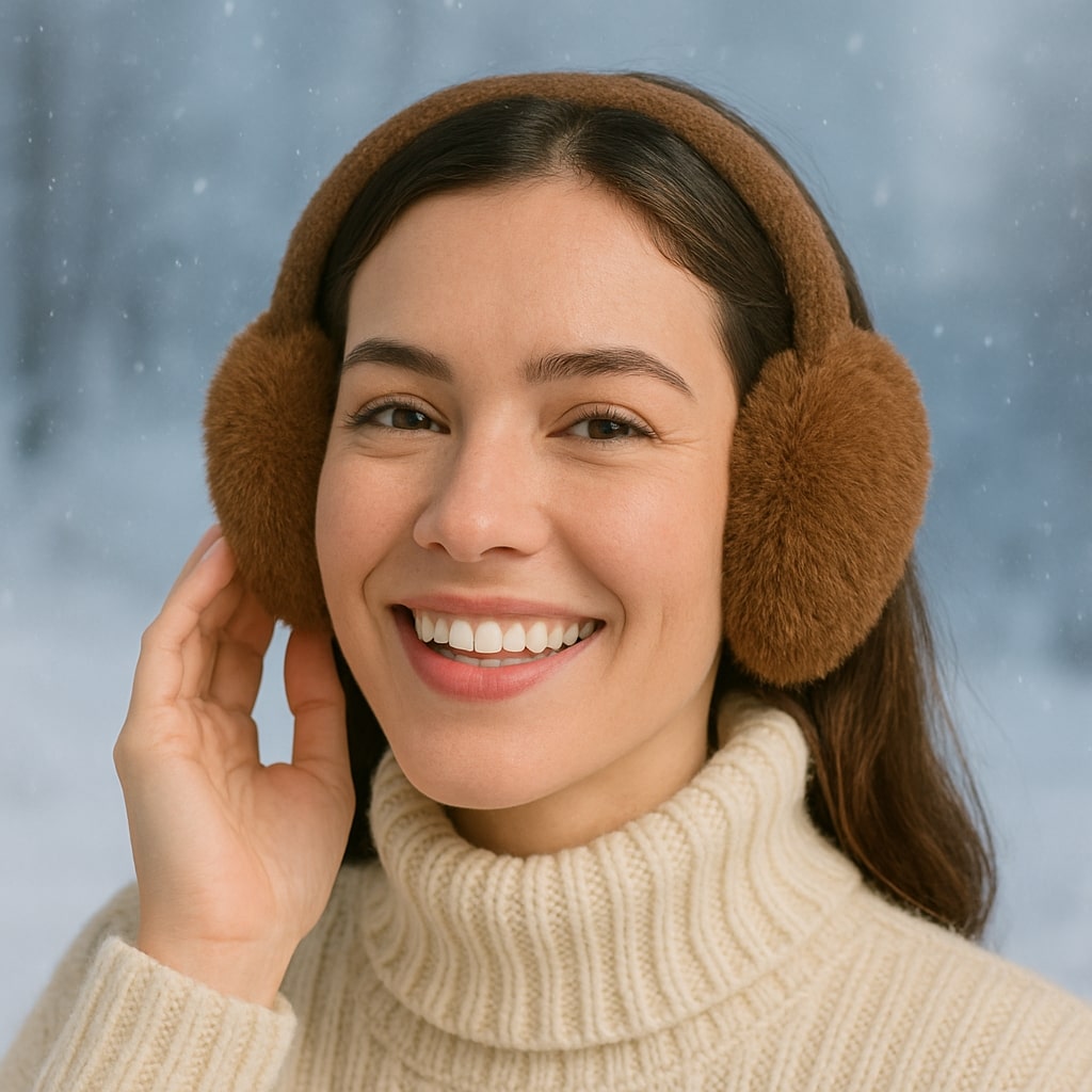 Faux Fur Winter Ear Muffs - Warm, Foldable and Comfortable Ear Warmers