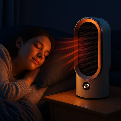 Space Heater - Electric Tower Heater with PTC Heating, Portable & Quiet for Home