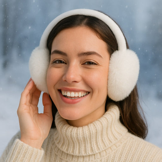 Faux Fur Winter Ear Muffs - Warm, Foldable and Comfortable Ear Warmers